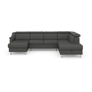 sit&more Wohnlandschaft U-Form Federkern 3-Sitzer Grau