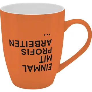 SHEEPWORLD Tasse mit Motivdruck "Einmal mit Profis arbeiten...", mit Banderole