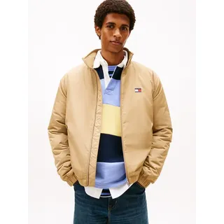 Tommy Jeans Blouson TJM ESSENTIAL PADDED JACKET EXT Freizeitjacke, Übergangsjacke glänzend, Stretchbündchen, Stehkragen beige XXXL (56)