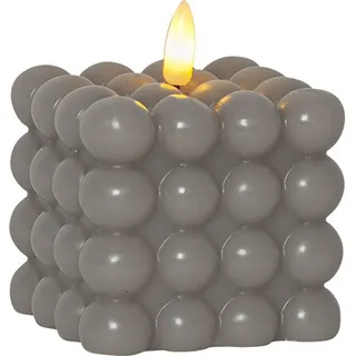 Star Trading Flamme Dot LED-Kerze 10 cm grau
