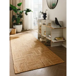 benuta pure Jutta Juteteppich 80 x 250 cm Braun
