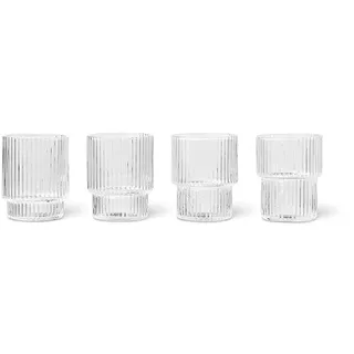 Ferm Living Glas Ripple clear 6,2 cm H