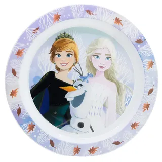 Stor Die Eiskönigin Kinderteller aus Kunststoff 938ml - Mikrowellengeeignet, BPA-frei, Ergonomisches Design für Kinder