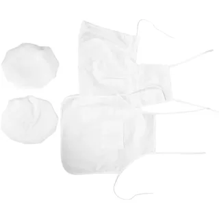 jojofuny 2 Sätze Kochschürze Trajes De Fotografía para Recién Nacido Backschürze Kinderkoch -Outfit Weiße Schürze Chef -Outfit Für Kochkostüm Für -schürze White