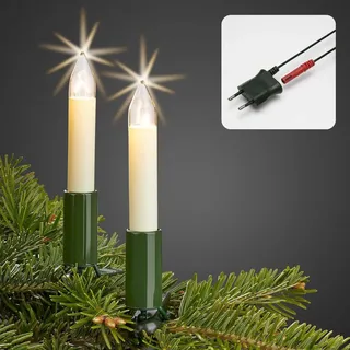 Hellum Lichterkette Schaftkerze 15 Kerzen klar für innen
