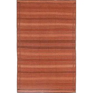 Orientteppich Kelim Fars 195x297 Handgewebter Orientteppich / Perserteppich, Nain Trading, rechteckig, Höhe: 4 mm rot