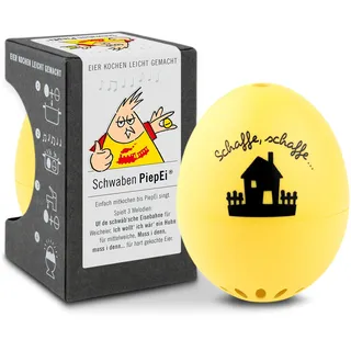 Schwaben PiepEi - Singende Eieruhr zum Mitkochen - Eierkocher für 3 Härtegrade - Schwäbische Geschenke - Lustiges Kochei - Musik Eggtimer - Brainstream