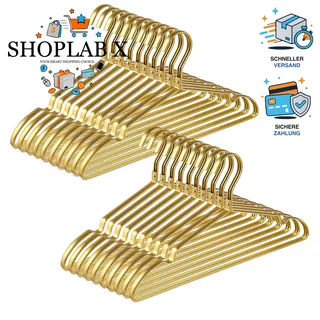 Kleiderbügel 42cm Aluminium 20 Stück Matt Gold für Kleidung Aufbewahrung