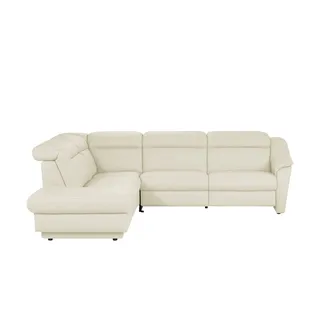 HIMOLLA Eckcouch Leder 2-Sitzer Weiß