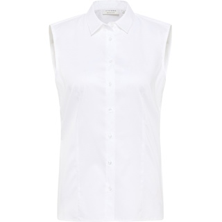 Satin Shirt Bluse in weiß unifarben, weiß, 48