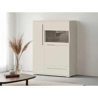 OTTO home Vitrine Piano 123 x 90 x 40,2 cm Beige