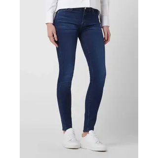 Skinny Fit Jeans mit Stretch-Anteil, Dunkelblau, 26