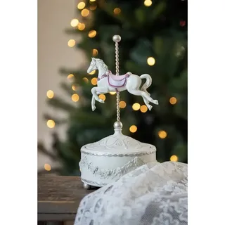 Weihnachten Clayre & Eef Spieluhr Pferd