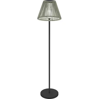 Outsunny Solar Stehlampe Rattan Solarlampen mit Lichtsensor 25 LEDs automatisch Solarleuchte im Boho-Stil IP44 Wasserdichte Solarlampe Outdoor Lampe für Garten Balkon Außen Rasen Ø33x135 cm   Aosom