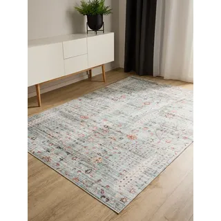 benuta George Kurzflorteppich 200 x 300 cm Grün/Türkis