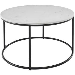STOLKOM Sp.z.o.o. Couchtisch rund Schwarz Marmor 80 x 46 cm