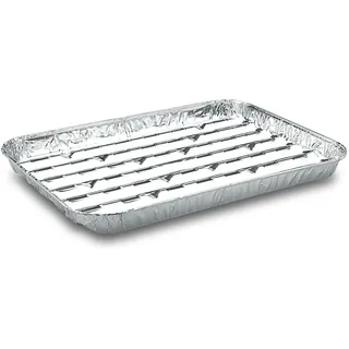 Alu-Grillpfannen Grillschalen BBQ, 34.4 x 22.4 mehrfach verwendbar, 3 Stk.