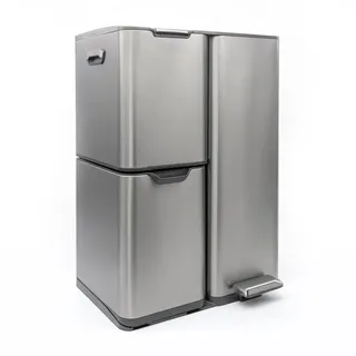 osoltus 3-Fach Sortierer Mülleimer Petrona 13L + 17L+ 30L Edelstahl lackiert