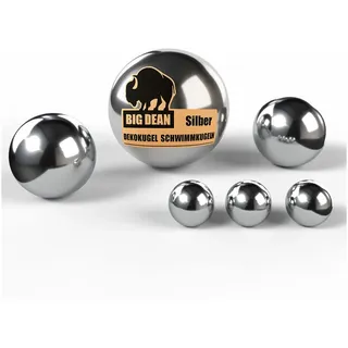 BigDean Dekokugel Schwimmkugeln Silber - Teichkugeln 6er Set aus Edelstahl Gartendeko (Set, 6 St., Kugeln), Rostfreier Edelstahl, Schwimmfähig, Witterungsbeständig