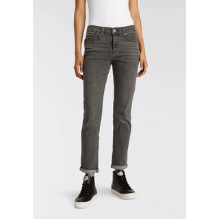 Boyfriend-Jeans LEVI'S "MID RISE BOYFRIEND" Gr. 29, Länge 27, schwarz (black) Damen Jeans Röhrenjeans