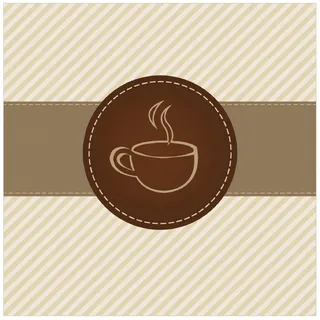Wallario Memoboard Kaffee-Menü - Logo Symbol für Kaffee