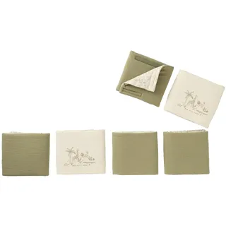 VERTBAUDET Bettumrandung / Laufgitterumrandung, Stoßstange, wendbar, Babylon Beige, bedruckt mit TU
