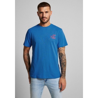 STREET ONE MEN T-Shirt in Unifarbe blau L (52)