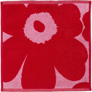 Marimekko Seiftuch UNIKKO, Frottee (1-St), 100% Baumwolle, angenehm weich, 30 x 30 cm rosa|rot