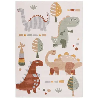 Pergamon Maui Kids Dinos Kinderteppich 160 x 230 cm Beige/Weiß