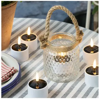 Lights4fun LED-Kerze 6er Set Solar LED Teelichter