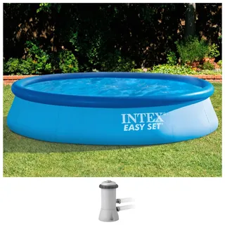 Quick-Up Pool INTEX "Easy Set" Schwimmbecken Gr. Ø/B/H/L: 396 cm x Breite Höhe 84 cm x Länge, 7300 l, blau Quick-Up-Pools ØxH: 396x84 cm