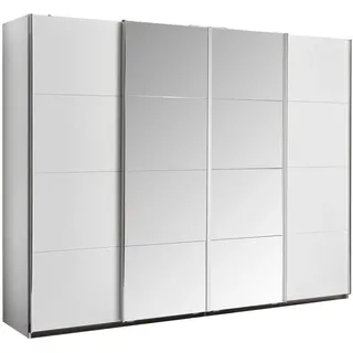 Rauch Möbel Schiebetürenschrank, Klar, Weiß, Holzwerkstoff, 8 Fächer, 361x230x62 cm, Blauer Engel, BQ - Bündnis für Qualität, Made in Germany, Schlafzimmer, Kleiderschränke, Kleiderschränke 4-türig