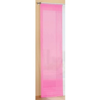 Gardinenbox Preisgünstiger Flächenvorhang Schiebegardine, transparent, unifarben, mit Zubehör, 245x60, Rosa, 85589
