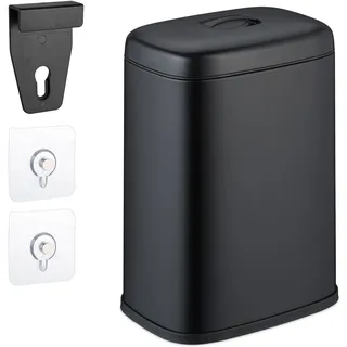 Relaxdays Hängender Mülleimer 5 l Schwarz