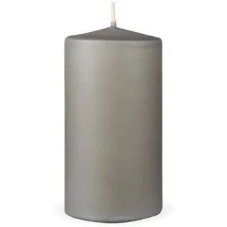 HS Candle Stumpenkerze 12 cm grau