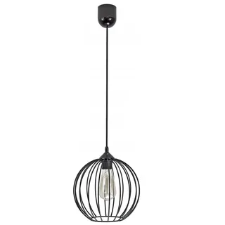 Hängeleuchte Hängelampe Pendelleuchte schöne Lampe Leuchte Modern Schwarz Grau Weiß Kugel E27 Loft 711-1-New (Schwarz, Kugel)