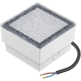 ledscom.de Bodeneinbaustrahler Kunststoff 10 x 10 cm 6,7 cm grau