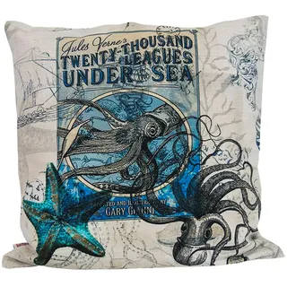 beties - Nautic -, Kissenhülle Octopus ca. 40x40cm, maritim Meerestiere