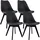 Esszimmerstuhl Linares Kunstleder schwarz 4er Set