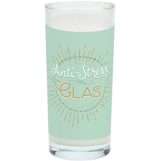 GRUSS & CO Trinkglas Motiv "Anti-Stress" | Glas mit Motivdruck, 50 cl | Geschenkartikel | 47003