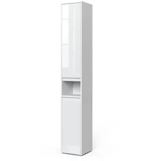 Vicco Majest Hochschrank 30,2 x 191,5 cm Weiß Hochglanz Holz