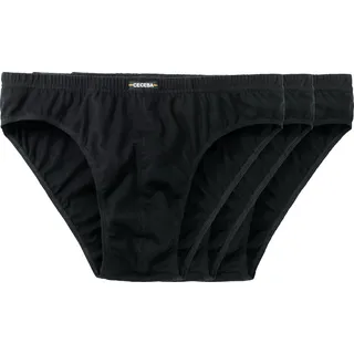 CECEBA Herren Slips, Vorteilspack - Sport Slip, Basic, Baumwolle, M-8XL, einfarbig Schwarz XL