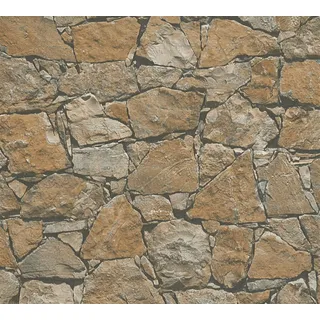A.S. Création Vliestapete Steintapete 26 cm x 10 m beige/braun/schwarz 958631