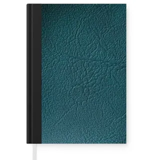 MuchoWow Notizbuch Leder - Lederoptik - Grün - Blau, Notebook, Notizblock a5, Tagebuch, Journal Liniert blau|grün