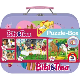 Schmidt Spiele 55609 Bibi und Tina Puzzle, 2x100 Teile, 2x150 Teile