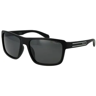 Polaroid PLD 2158/S Herren-Sonnenbrille Vollrand Quadratisch Kunststoff-Gestell, schwarz