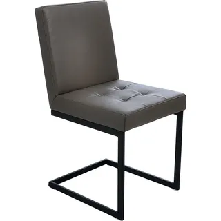 K+W Komfort & Wohnen Freischwinger Leder braun