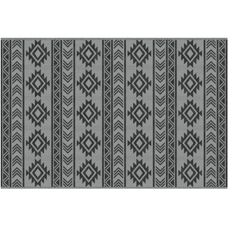 Outsunny Outdoor Teppich mit doppelseitigem Design grau 182L x 274B x 0,3H cm
