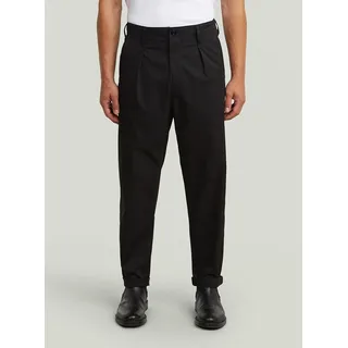 G-Star Pleated Chino Relaxed Tapered Hosen Schwarz 32 34