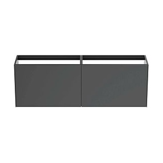 Ideal Standard Conca Waschtisch-Unterschrank T3996Y2 ohne Waschtischplatte, 2 Auszüge, 160 x 37 x 54 cm, Anthrazit matt lackiert